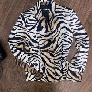 Women's Tan and Black Coat